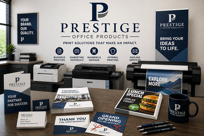 Image of various printed pads, tablets, and booklets